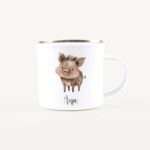 Bild von   emaille tasse wildschweinjpg | Individuelle 🎁 persönliche 🎁 personalisierte Geschenke bedruckt ▪ bestickt ▪ graviert