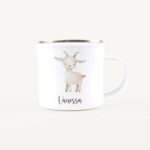 Bild von   emaille tasse ziegejpg | Individuelle 🎁 persönliche 🎁 personalisierte Geschenke bedruckt ▪ bestickt ▪ graviert