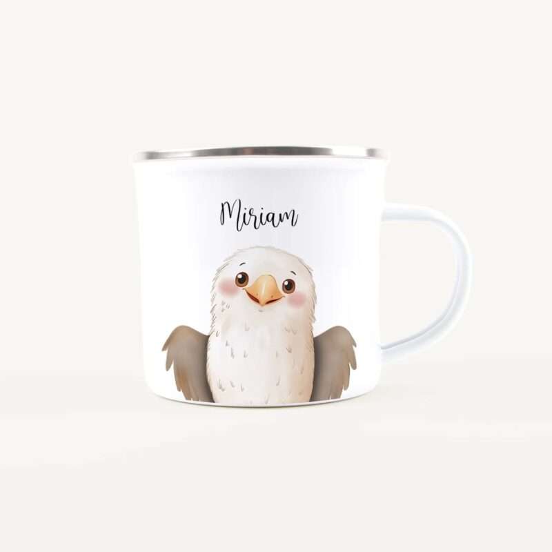 Bild von   emaille tasse adler portraitjpg | Individuelle 🎁 persönliche 🎁 personalisierte Geschenke bedruckt ▪ bestickt ▪ graviert