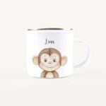 Bild von   emaille tasse affe portraitjpg | Individuelle 🎁 persönliche 🎁 personalisierte Geschenke bedruckt ▪ bestickt ▪ graviert