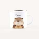 Bild von   emaille tasse biber portraitjpg | Individuelle 🎁 persönliche 🎁 personalisierte Geschenke bedruckt ▪ bestickt ▪ graviert