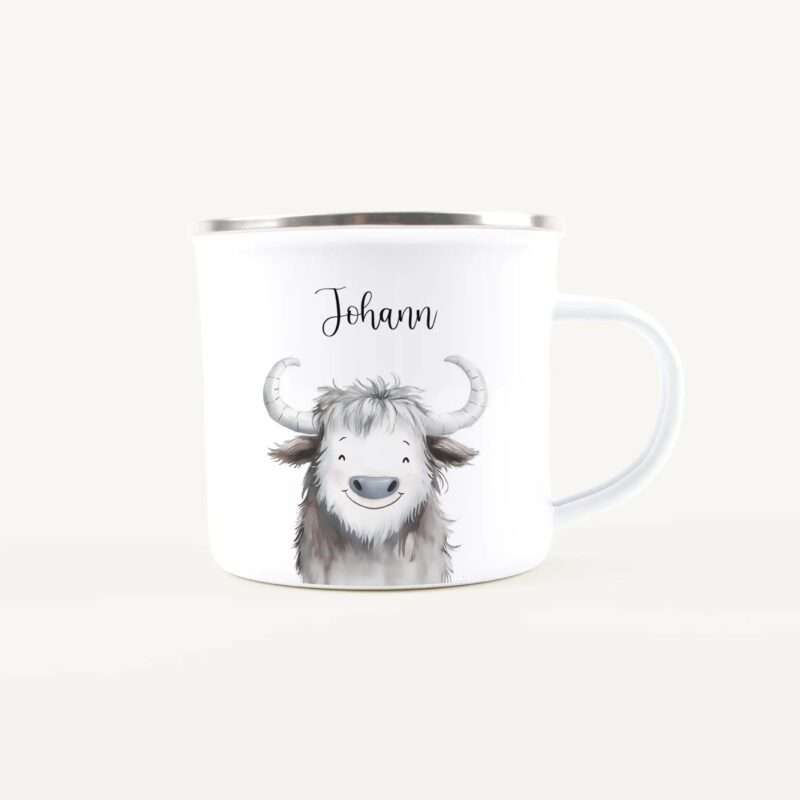 Bild von   emaille tasse yak portraitjpg | Individuelle 🎁 persönliche 🎁 personalisierte Geschenke bedruckt ▪ bestickt ▪ graviert