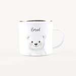 Bild von   emaille tasse eisbaer portraitjpg | Individuelle 🎁 persönliche 🎁 personalisierte Geschenke bedruckt ▪ bestickt ▪ graviert