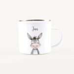 Bild von   emaille tasse esel portraitjpg | Individuelle 🎁 persönliche 🎁 personalisierte Geschenke bedruckt ▪ bestickt ▪ graviert