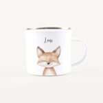 Bild von   emaille tasse fuchs portraitjpg | Individuelle 🎁 persönliche 🎁 personalisierte Geschenke bedruckt ▪ bestickt ▪ graviert