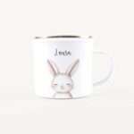 Bild von   emaille tasse hase portraitjpg | Individuelle 🎁 persönliche 🎁 personalisierte Geschenke bedruckt ▪ bestickt ▪ graviert