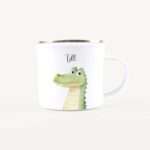 Bild von   emaille tasse krokodil portraijpg | Individuelle 🎁 persönliche 🎁 personalisierte Geschenke bedruckt ▪ bestickt ▪ graviert