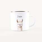 Bild von   emaille tasse lama portraitjpg | Individuelle 🎁 persönliche 🎁 personalisierte Geschenke bedruckt ▪ bestickt ▪ graviert