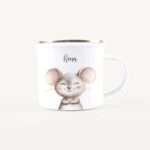 Bild von   emaille tasse maus portraitjpg | Individuelle 🎁 persönliche 🎁 personalisierte Geschenke bedruckt ▪ bestickt ▪ graviert