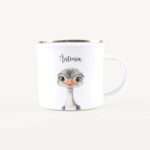 Bild von   emaille tasse strauss portraitjpg | Individuelle 🎁 persönliche 🎁 personalisierte Geschenke bedruckt ▪ bestickt ▪ graviert