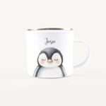 Bild von   emaille tasse pinguin portraitjpg | Individuelle 🎁 persönliche 🎁 personalisierte Geschenke bedruckt ▪ bestickt ▪ graviert