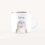 Bild von   emaille tasse robbe portraitjpg | Individuelle 🎁 persönliche 🎁 personalisierte Geschenke bedruckt ▪ bestickt ▪ graviert