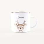 Bild von   emaille tasse reh portraitjpg | Individuelle 🎁 persönliche 🎁 personalisierte Geschenke bedruckt ▪ bestickt ▪ graviert