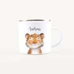 Bild von   emaille tasse tiger portraitjpg | Individuelle 🎁 persönliche 🎁 personalisierte Geschenke bedruckt ▪ bestickt ▪ graviert
