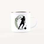 Bild von   emaille tasse mit namen fussbajpg | Individuelle 🎁 persönliche 🎁 personalisierte Geschenke bedruckt ▪ bestickt ▪ graviert
