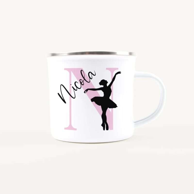 Bild von   emaille tasse mit namen balletjpg | Individuelle 🎁 persönliche 🎁 personalisierte Geschenke bedruckt ▪ bestickt ▪ graviert