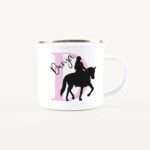 Bild von   emaille tasse mit namen reitenjpg | Individuelle 🎁 persönliche 🎁 personalisierte Geschenke bedruckt ▪ bestickt ▪ graviert