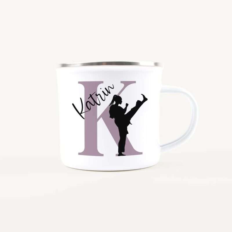 Bild von   emaille tasse mit namen judojpg | Individuelle 🎁 persönliche 🎁 personalisierte Geschenke bedruckt ▪ bestickt ▪ graviert