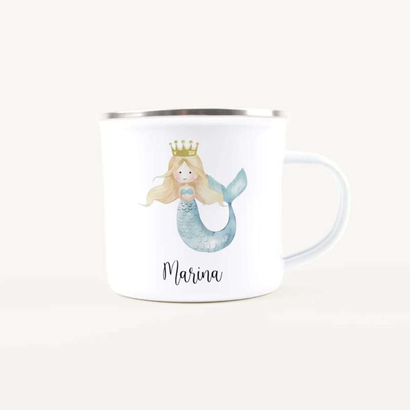 Bild von   emaille tasse meerjungfrau azujpg | Individuelle 🎁 persönliche 🎁 personalisierte Geschenke bedruckt ▪ bestickt ▪ graviert
