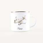 Bild von   emaille tasse flugzeugjpg | Individuelle 🎁 persönliche 🎁 personalisierte Geschenke bedruckt ▪ bestickt ▪ graviert