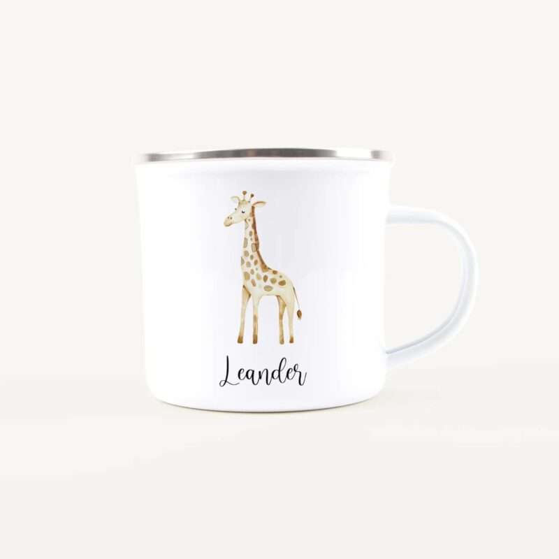 Bild von   emaille tasse giraffe nojpg | Individuelle 🎁 persönliche 🎁 personalisierte Geschenke bedruckt ▪ bestickt ▪ graviert