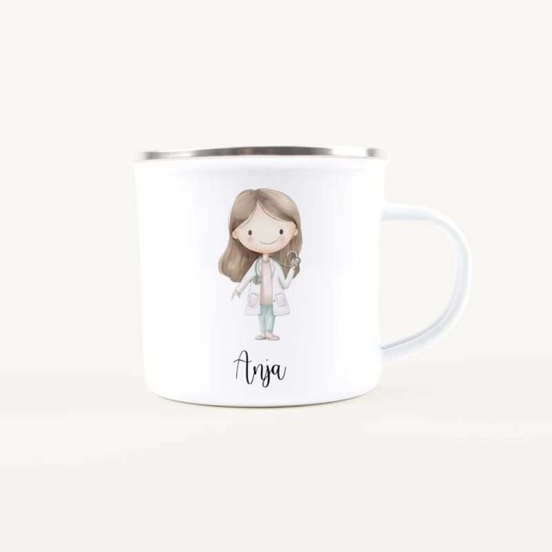Bild von   emaille tasse aerztinjpg | Individuelle 🎁 persönliche 🎁 personalisierte Geschenke bedruckt ▪ bestickt ▪ graviert