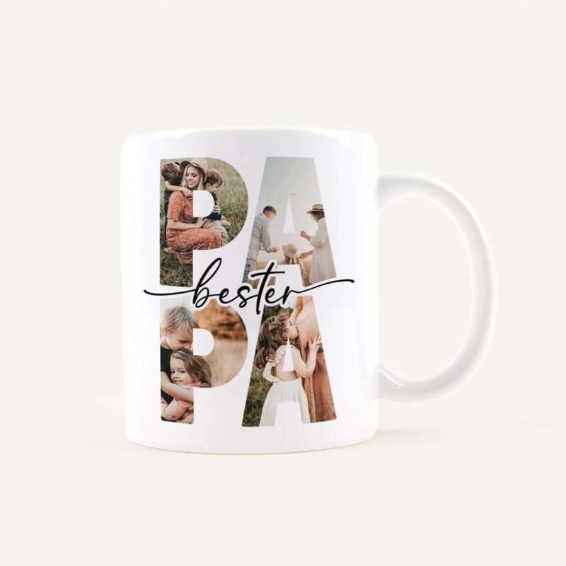 Tasse bester Papa Weiß / Weiß
