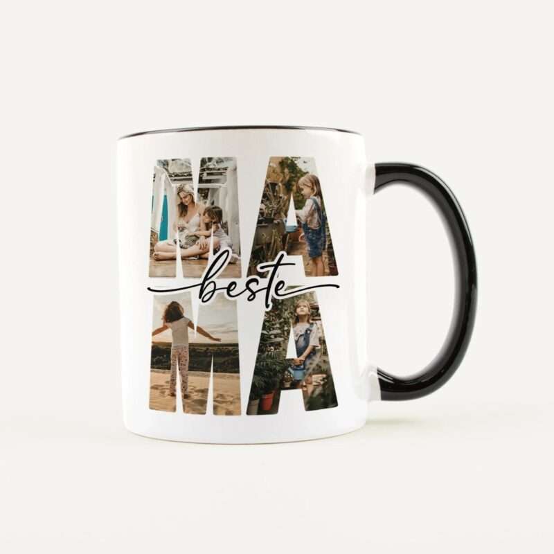 Tasse beste Mama Weiß / Schwarz