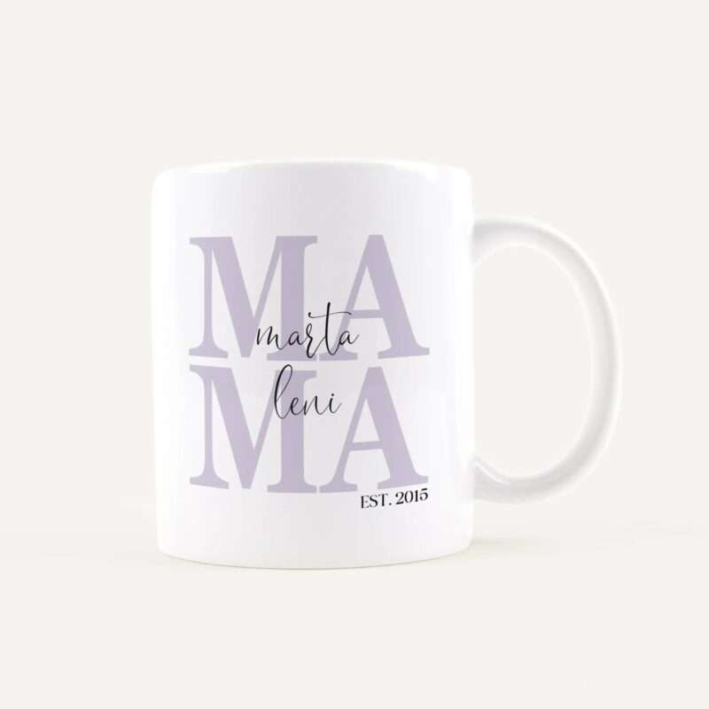 Bild von   tasse mama seit weiss weissjpg | Individuelle 🎁 persönliche 🎁 personalisierte Geschenke bedruckt ▪ bestickt ▪ graviert