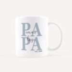 Bild von   tasse papa seit weiss weissjpg | Individuelle 🎁 persönliche 🎁 personalisierte Geschenke bedruckt ▪ bestickt ▪ graviert