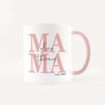 Bild von   tasse mama seit weiss rosajpg | Individuelle 🎁 persönliche 🎁 personalisierte Geschenke bedruckt ▪ bestickt ▪ graviert