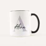 Bild von   tasse mit namen initial weiajpg | Individuelle 🎁 persönliche 🎁 personalisierte Geschenke bedruckt ▪ bestickt ▪ graviert