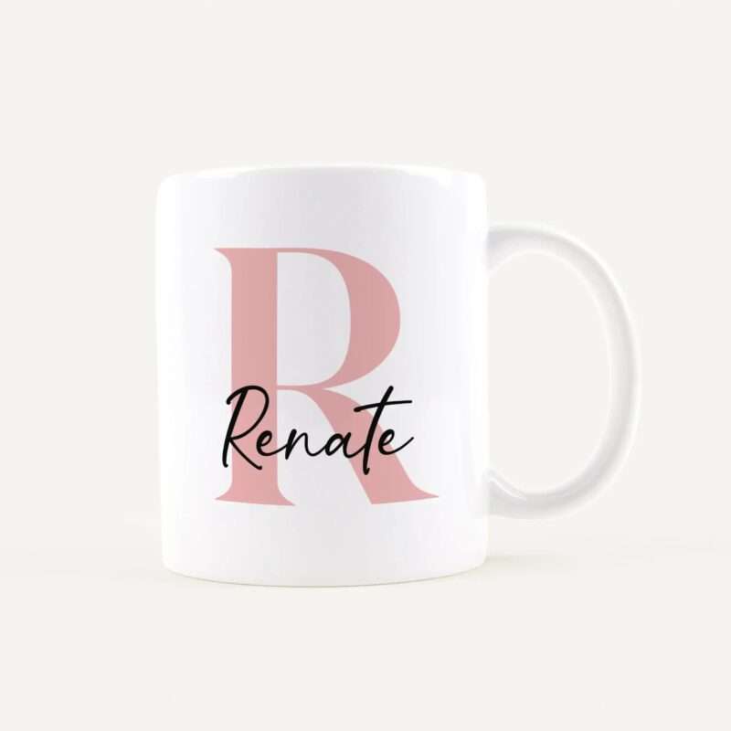 Bild von   tasse mit namen initial weiajpg | Individuelle 🎁 persönliche 🎁 personalisierte Geschenke bedruckt ▪ bestickt ▪ graviert