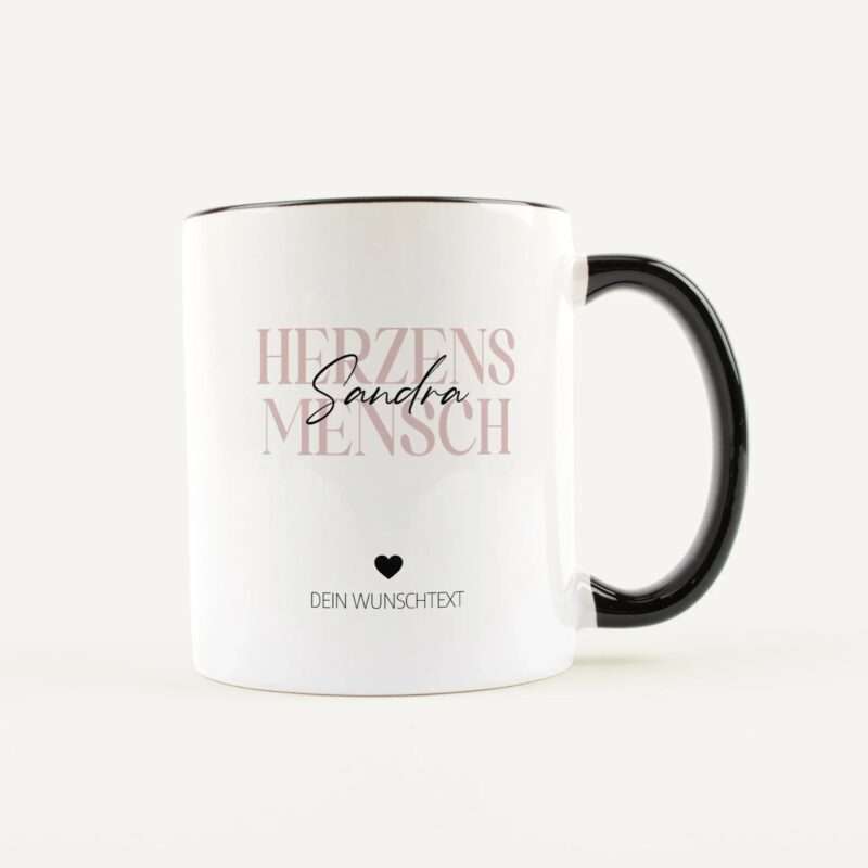 Bild von   tasse herzensmensch weiss scjpg | Individuelle 🎁 persönliche 🎁 personalisierte Geschenke bedruckt ▪ bestickt ▪ graviert
