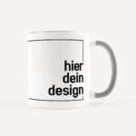 Bild von   tasse dein design weiss graujpg | Individuelle 🎁 persönliche 🎁 personalisierte Geschenke bedruckt ▪ bestickt ▪ graviert