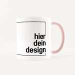 Bild von   tasse dein design weiss rosajpg | Individuelle 🎁 persönliche 🎁 personalisierte Geschenke bedruckt ▪ bestickt ▪ graviert