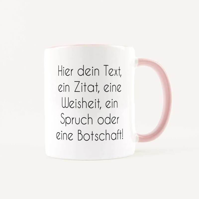 Bild von   tasse mit text weiss rosajpg | Individuelle 🎁 persönliche 🎁 personalisierte Geschenke bedruckt ▪ bestickt ▪ graviert