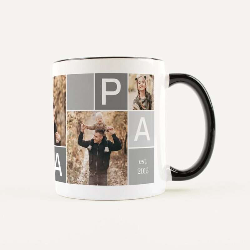 Bild von   fototasse papa weiss schwarzjpg | Individuelle 🎁 persönliche 🎁 personalisierte Geschenke bedruckt ▪ bestickt ▪ graviert