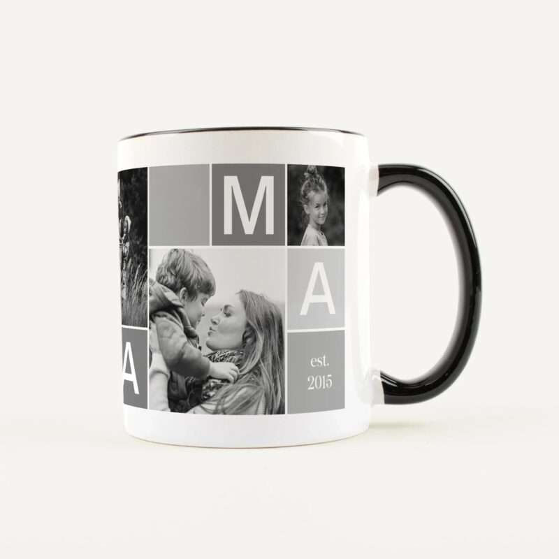 Bild von   fototasse mama weiss schwarzjpg | Individuelle 🎁 persönliche 🎁 personalisierte Geschenke bedruckt ▪ bestickt ▪ graviert