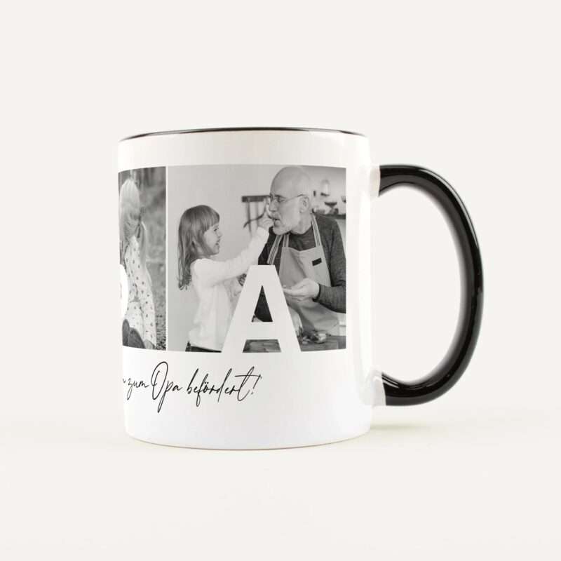 Bild von   fototasse opa weiss schwarzjpg | Individuelle 🎁 persönliche 🎁 personalisierte Geschenke bedruckt ▪ bestickt ▪ graviert