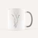 Bild von   tasse hand in hand weiss grajpg | Individuelle 🎁 persönliche 🎁 personalisierte Geschenke bedruckt ▪ bestickt ▪ graviert