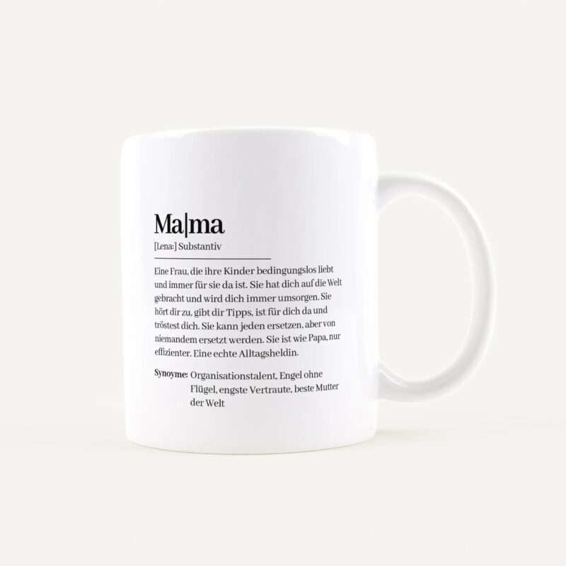 Bild von   tasse definition mama weissjpg | Individuelle 🎁 persönliche 🎁 personalisierte Geschenke bedruckt ▪ bestickt ▪ graviert