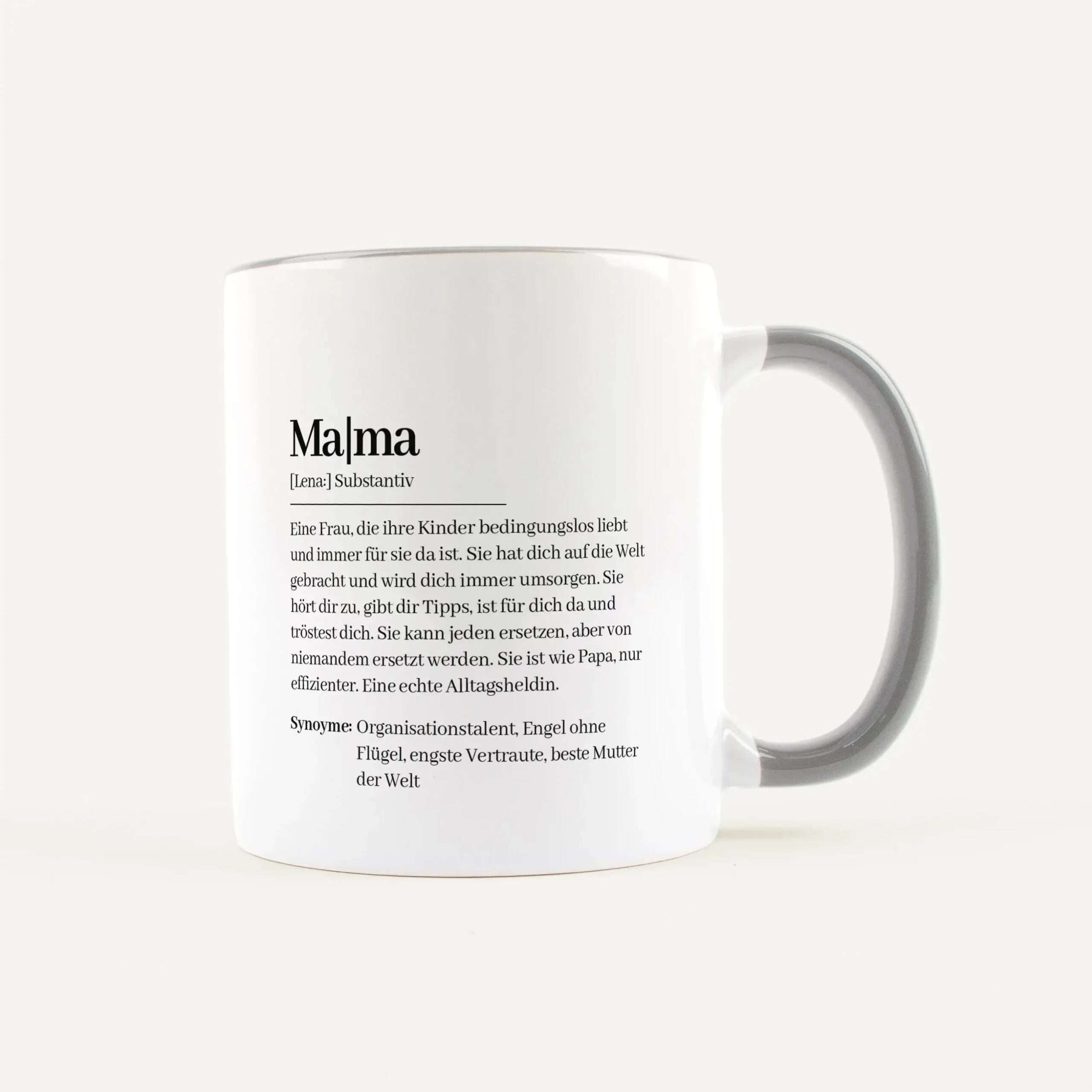 Tasse Definition Mama Weiß / Grau