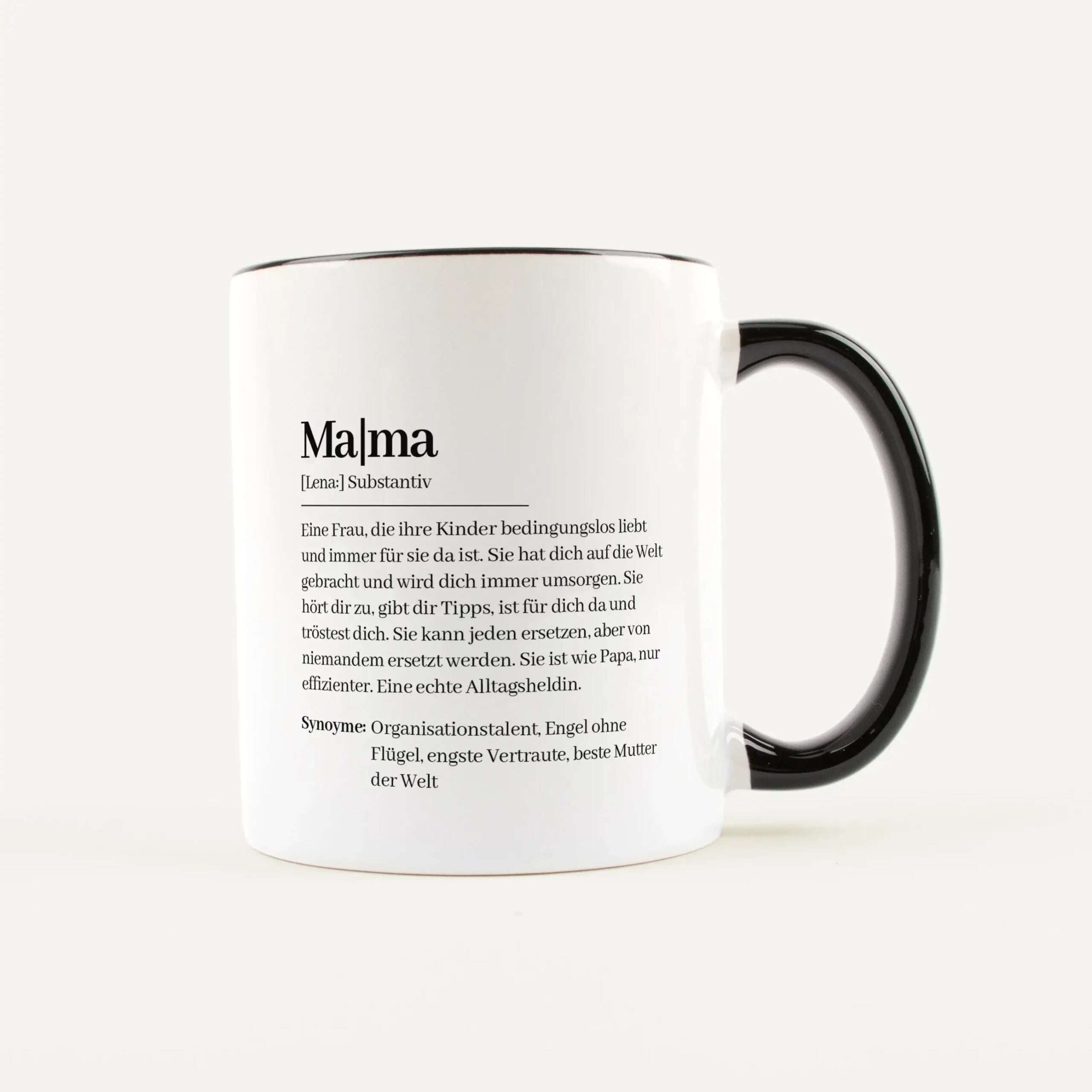 Tasse Definition Mama Weiß / Schwarz