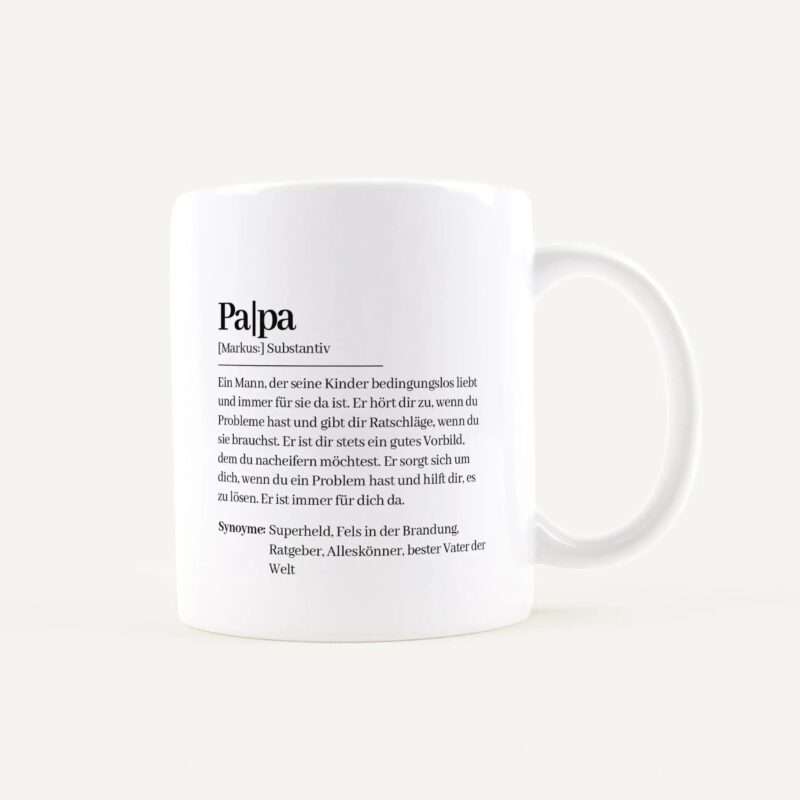 Bild von   tasse definition papa weissjpg | Individuelle 🎁 persönliche 🎁 personalisierte Geschenke bedruckt ▪ bestickt ▪ graviert