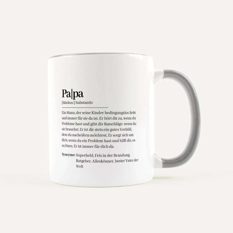 Bild von   tasse definition papa weissjpg | Individuelle 🎁 persönliche 🎁 personalisierte Geschenke bedruckt ▪ bestickt ▪ graviert
