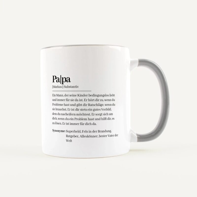 Bild von   tasse definition papa weissjpg | Individuelle 🎁 persönliche 🎁 personalisierte Geschenke bedruckt ▪ bestickt ▪ graviert