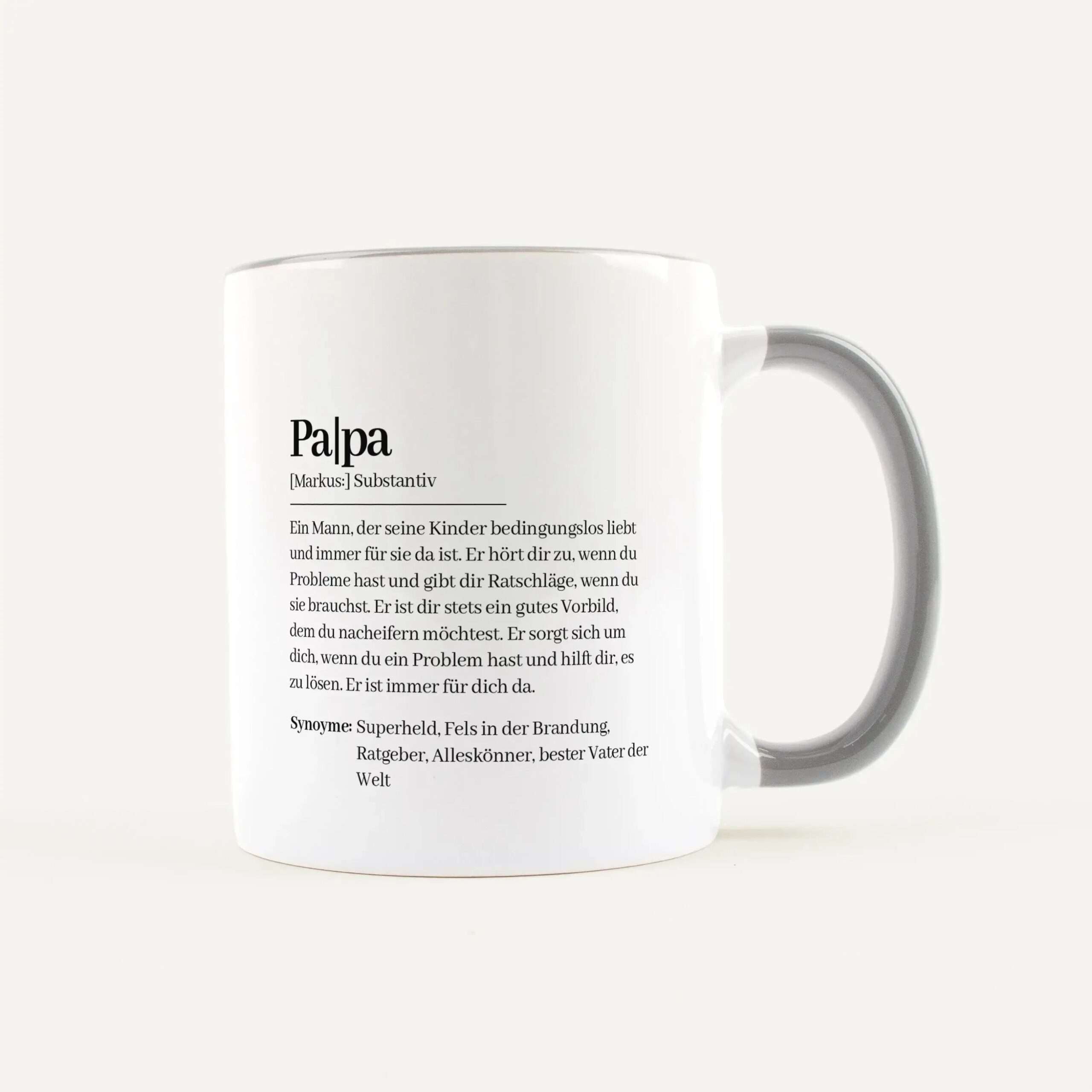 Tasse Definition Papa Weiß / Grau