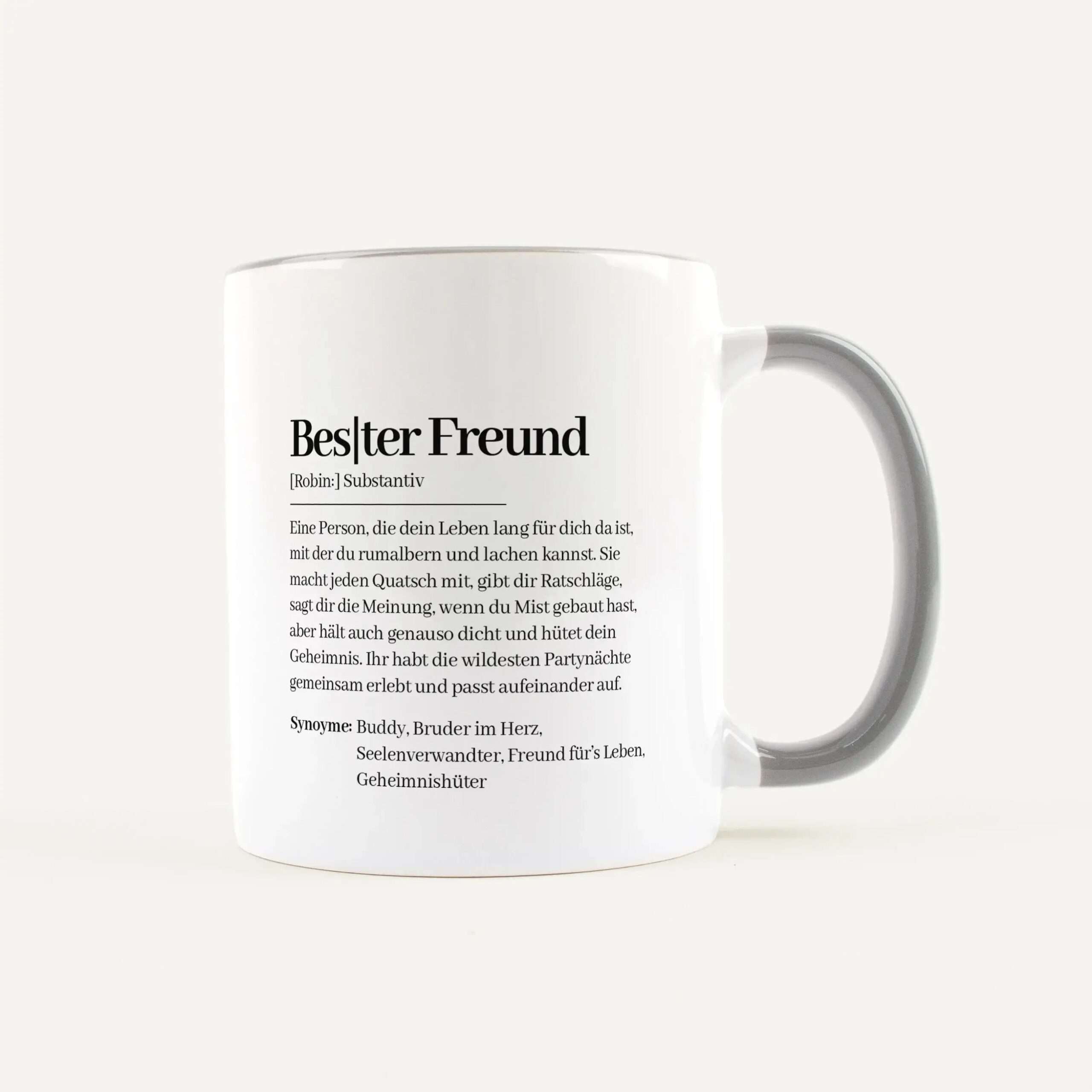 Tasse Definition Bester Freund Weiß / Grau