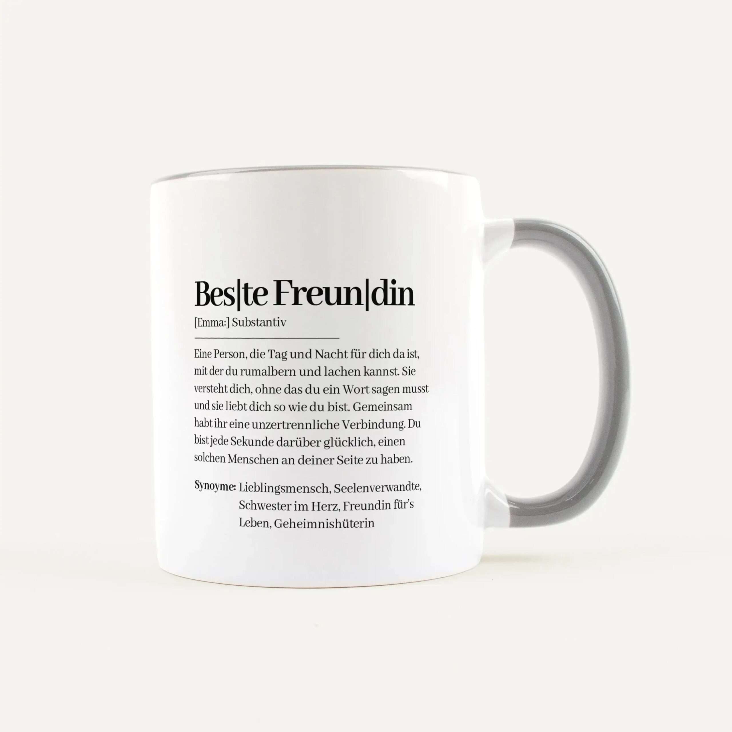 Tasse Definition Beste Freundin Weiß / Grau